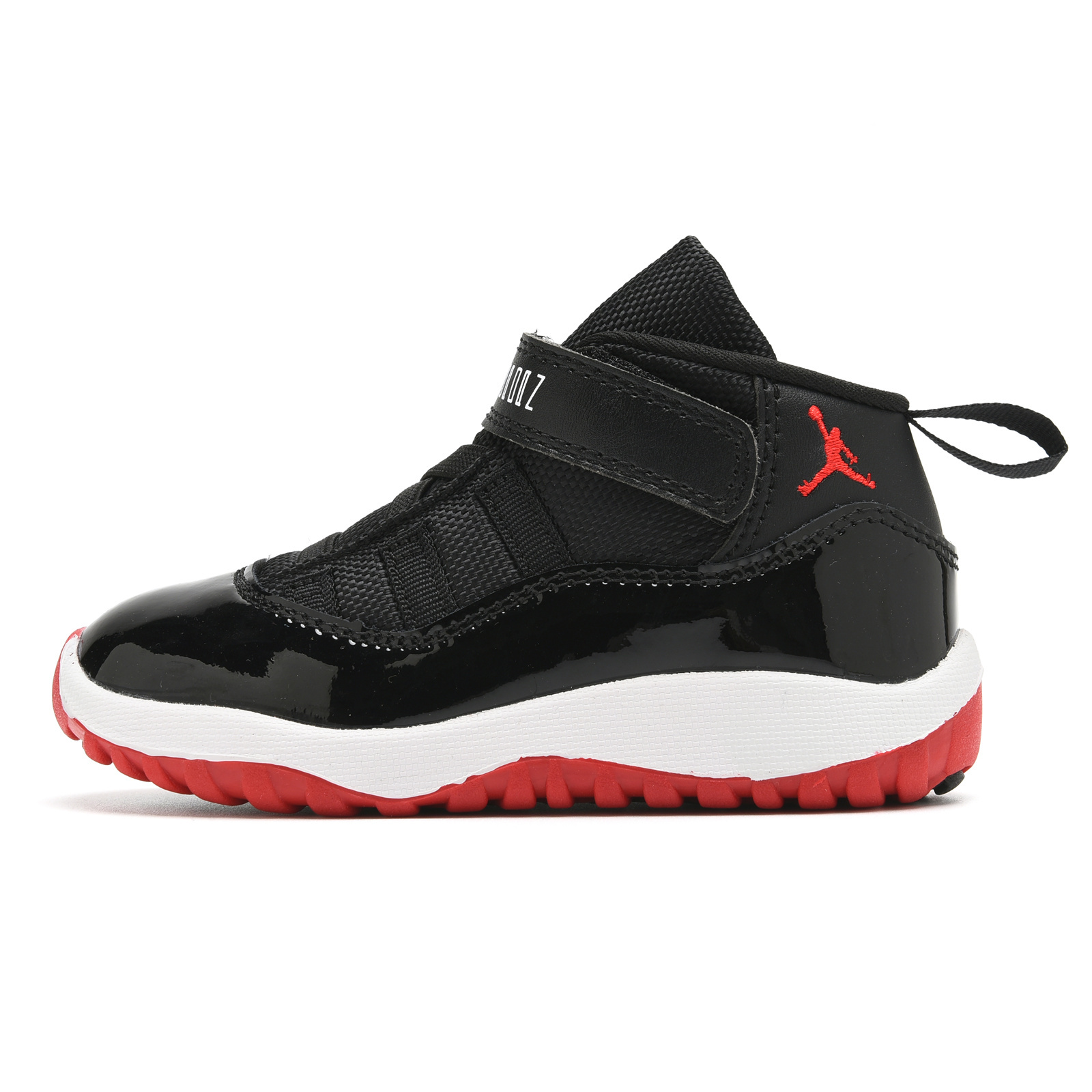 Youth Running Weapon Air Jordan 11 Black/Red Shoes 030